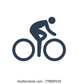 Cycling Icon on white background. Vector Illustration