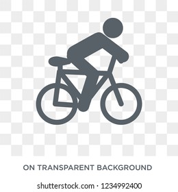 Cycling icon. Trendy flat vector Cycling icon on transparent background from sport collection. 