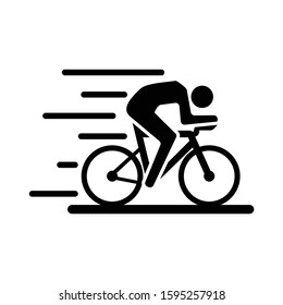 cycling icon vector black and white