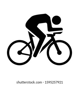 cycling icon vector black and white