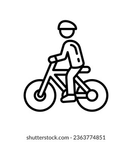 Cycling icon in vector. Illustration