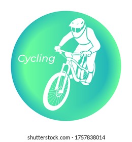 Cycling icon in vector. Tourism. Vector illustration.