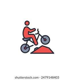 Cycling icon. vector.Editable stroke.linear style sign for use web design,logo.Symbol illustration.