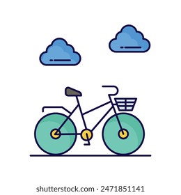 cycling icon with white background vector stock illustration