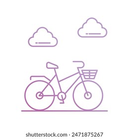 Fahrradsymbol mit weißem Hintergrund Vektorgrafik Stock Illustration