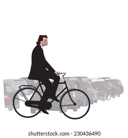 Cycling Is In Illustration