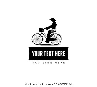 cycling illustration vector logo