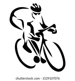 cycling illustrations, cycling logos, creative logos, vectors