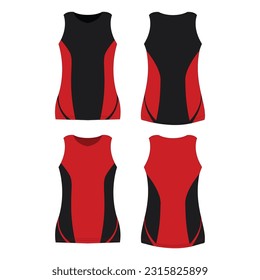 Cycling jersey black and red