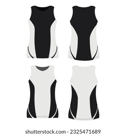 Cycling jersey black and white	
