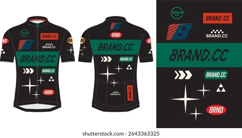 Cycling Jersey Design. Sport Jersey Design Custom Sublimation. Abstract Background.