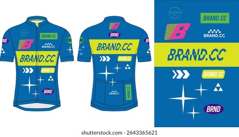 Cycling Jersey Design. Sport Jersey Design Custom Sublimation. Abstract Background.