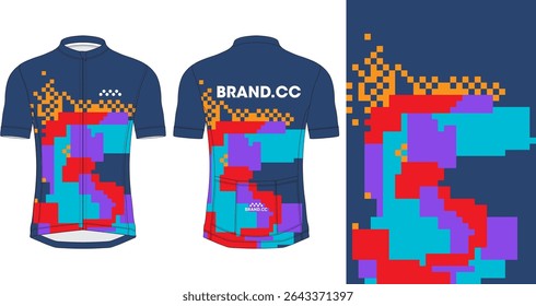 Cycling Jersey Design. Sport Jersey Design Custom Sublimation. Abstract Background.