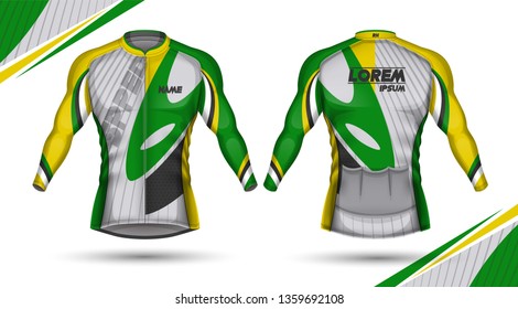 Cycling jersey, front and back