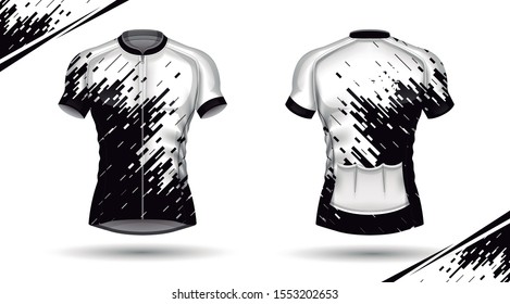 Cycling Jersey Front Back Stock Vector Royalty Free 1553202653