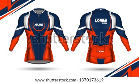 Cycling jersey, front and back