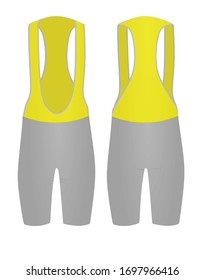 Cycling jersey shorts. vector illustration