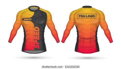 Cycling jersey template