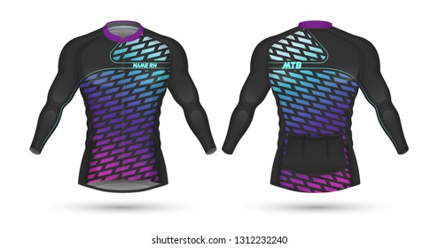 Cycling jersey template