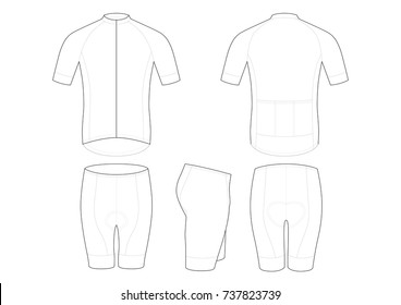 Cycling jersey template for design