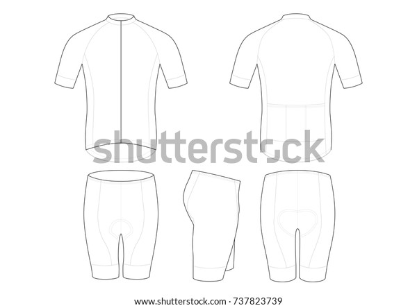 Cycling Jersey Template Design Stock Vector (Royalty Free) 737823739 ...