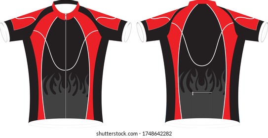 CYCLING JERSEY TOP SHIRT BIB SHORT DESIGN TEMPLATE MOCK UPS