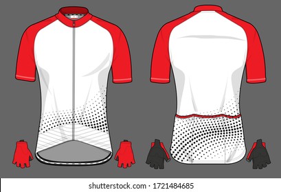 Cycling jersey uniform a vector template design 