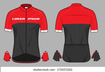Cycling jersey uniform a vector template design 