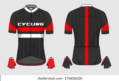 Cycling jersey uniform a vector template design 