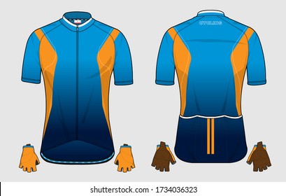 Cycling jersey uniform a vector template design 