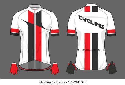 Cycling jersey uniform a vector template design 