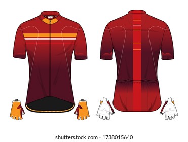 Cycling Jersey Uniform ein Vektorvorlagen Design 