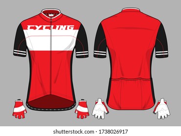 Cycling jersey uniform a vector template design 