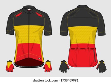 Cycling jersey uniform a vector template design 