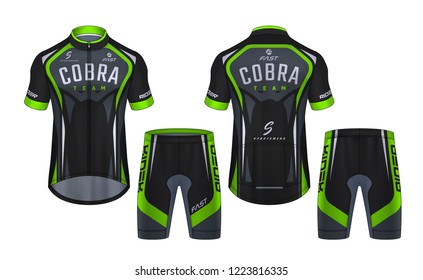 Cycling Jerseys mockup,t-shirt sport design template,uniform for bicycle apparel.