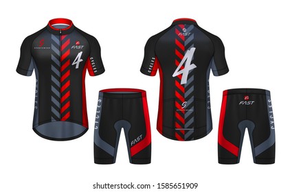 Cycling Jerseys Mockup,t-shirt Sport Design Template,uniform For Bicycle Apparel.