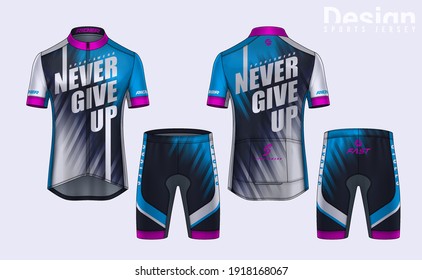 Cycling Jerseys mockup,t-shirt sport design template,uniform for bicycle apparel.