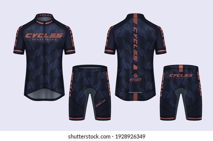 Biker Jersey Trisuit Mockup Set TRISUIT KIT T-shirt Cycling Clothing Mockup Sports Apparel Template triathlon Custom