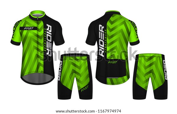 Download Cycling Jerseys Mockuptshirt Sport Design Templateuniform Stock Vector Royalty Free 1167974974 Free Mockups