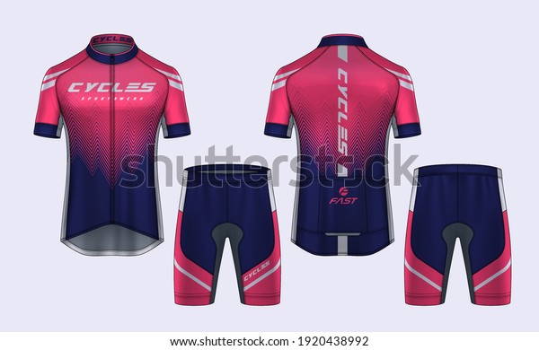 Cycling Jerseys mockup,t-shirt sport design\
template,uniform for bicycle\
apparel.