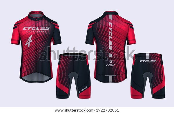 Cycling Jerseys mockup,t-shirt sport design\
template,uniform for bicycle\
apparel.