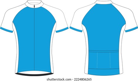 Cycling Jerseys, Short sleeve sports mockup template, Cycling uniform zipper jacket mokup, Full vector eps files