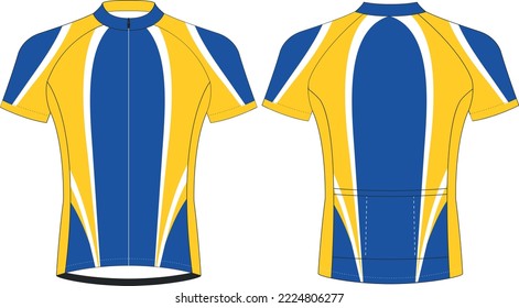 Cycling Jerseys, Short sleeve sports mockup template, Cycling uniform zipper jacket mokup, Full vector eps files
