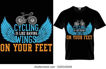 Cycling is like...T-shirt design and template
