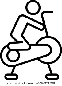 Línea de ciclismo Icon Diseño de Vector