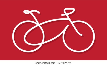 Cycling line pattern banner. World Bicycle day race tour. Sport icon. Cyclist logo sign. Cycling symbol Funny vector bike. Sports finish symbol. Cartoon sportswear. Mountain touring route Nearly there