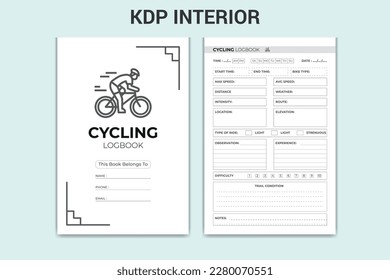 cycling log book kdp interior