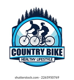 The Cycling Logo Design. Country Bike Tour
