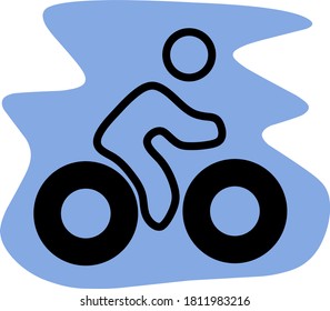 Diseño vectorial de ilustración plana del logotipo de ciclismo. 