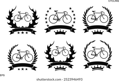 Cycling logo. Isolated Cycling on white background